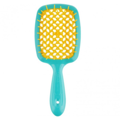 Гребінець для волосся Бірюзовий з жовтим Janeke Superbrush